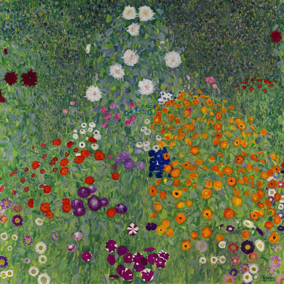 Farm Garden (Flower Garden), 1907. Private Collection. Artist Klimt, Gustav (1862-1918)