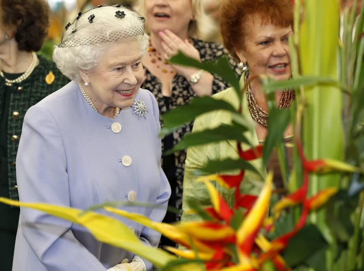 2012: Queen Elizabeth II during a visit to the Chelsea Flower Show at Royal Hospital Chelsea