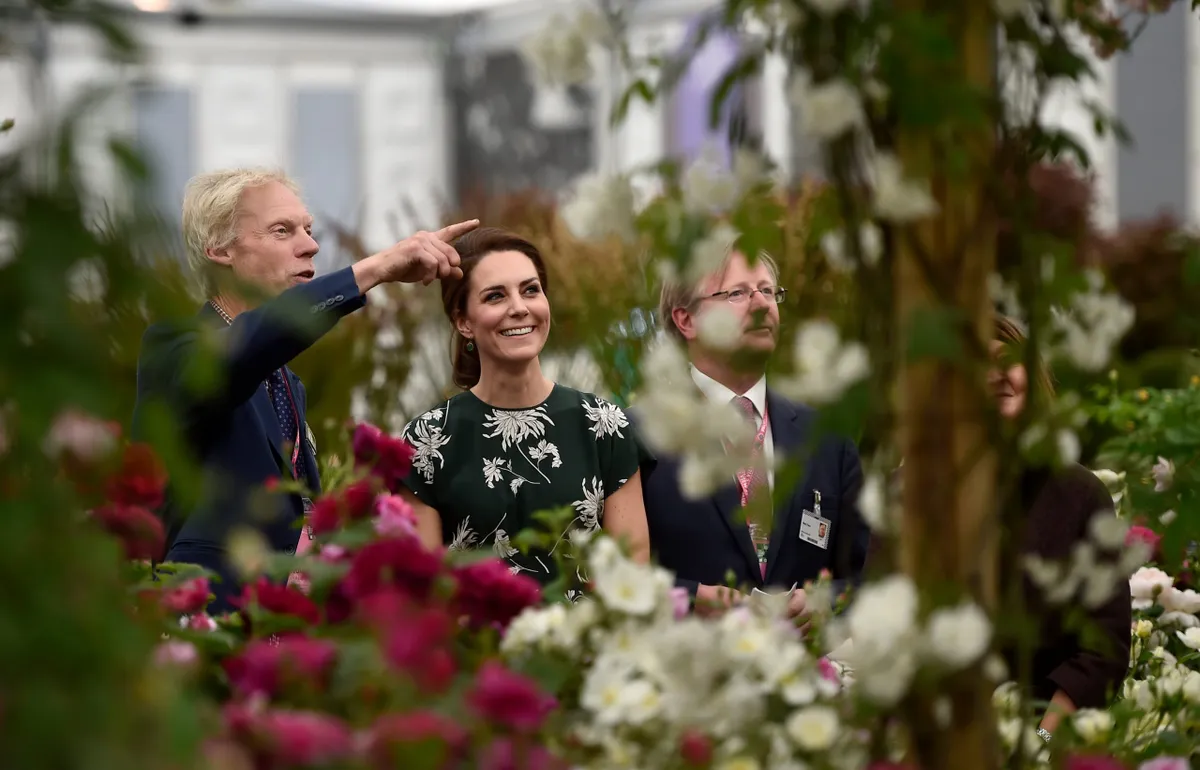 Catherine known as Kate, The Duchess of Cambridge at the RHS Chelsea Flower show in London Monday May 22, 2017..RHS / Hannah McKay