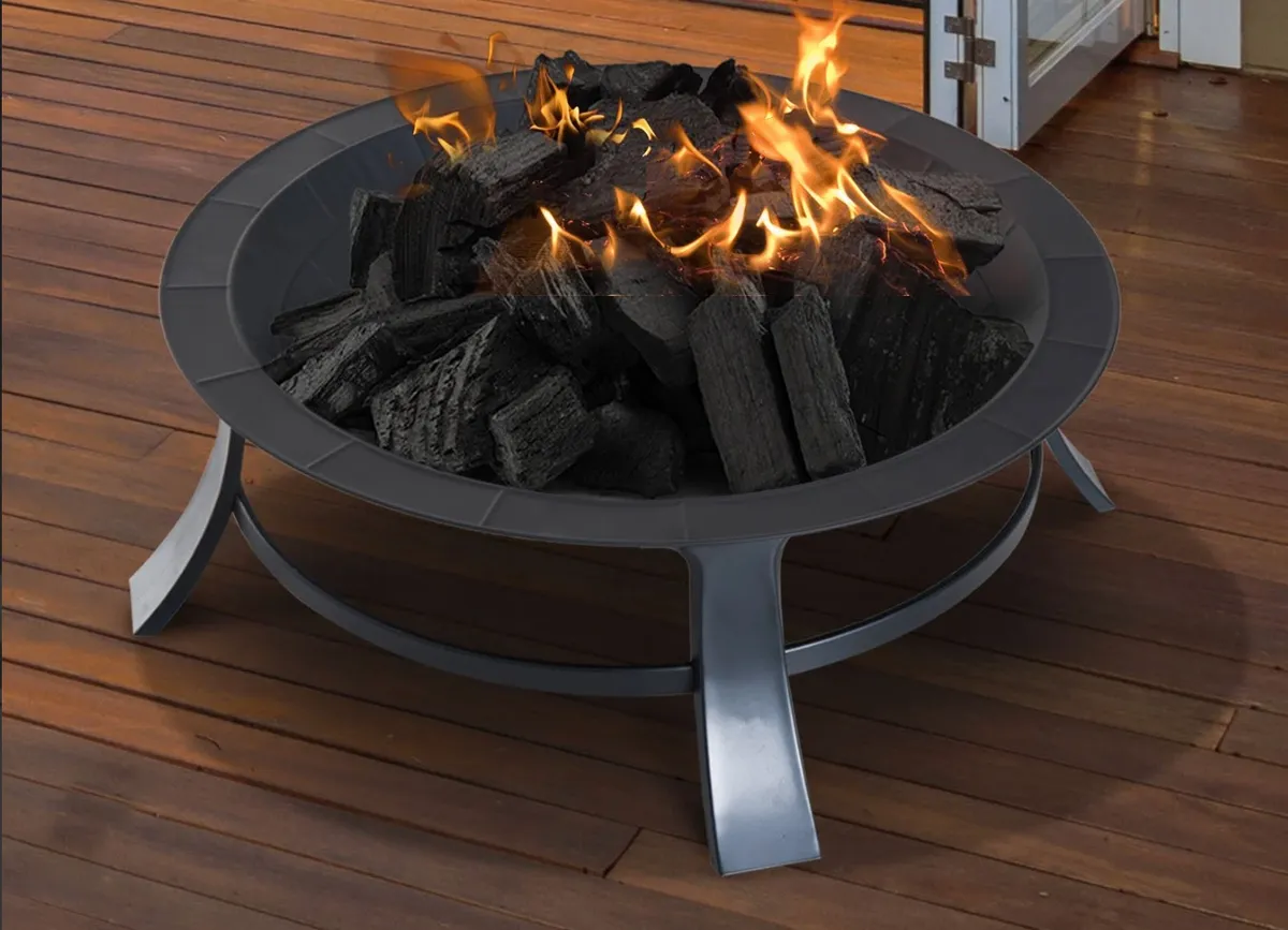 Outsunny 30” Round Metal Fire Pit