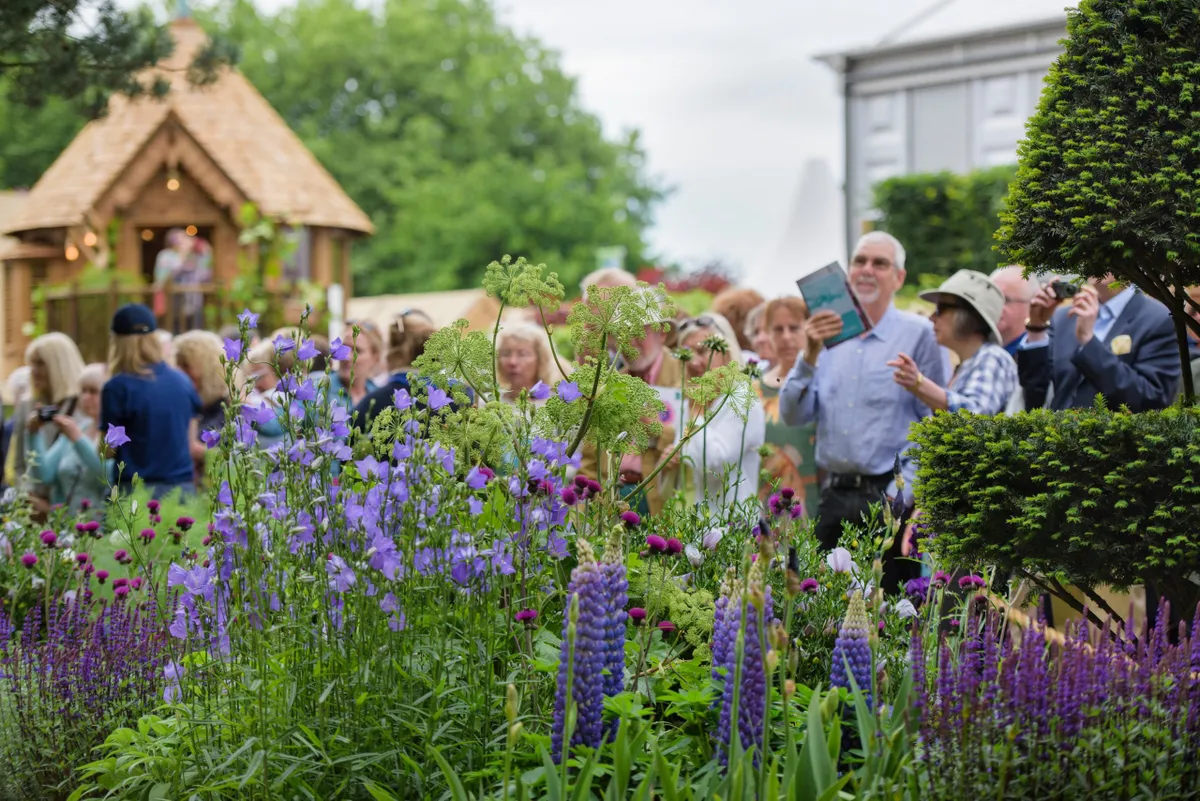 Visitors view The Morgan Stanley Garden at RHS Chelsea Flower Show 2017.
