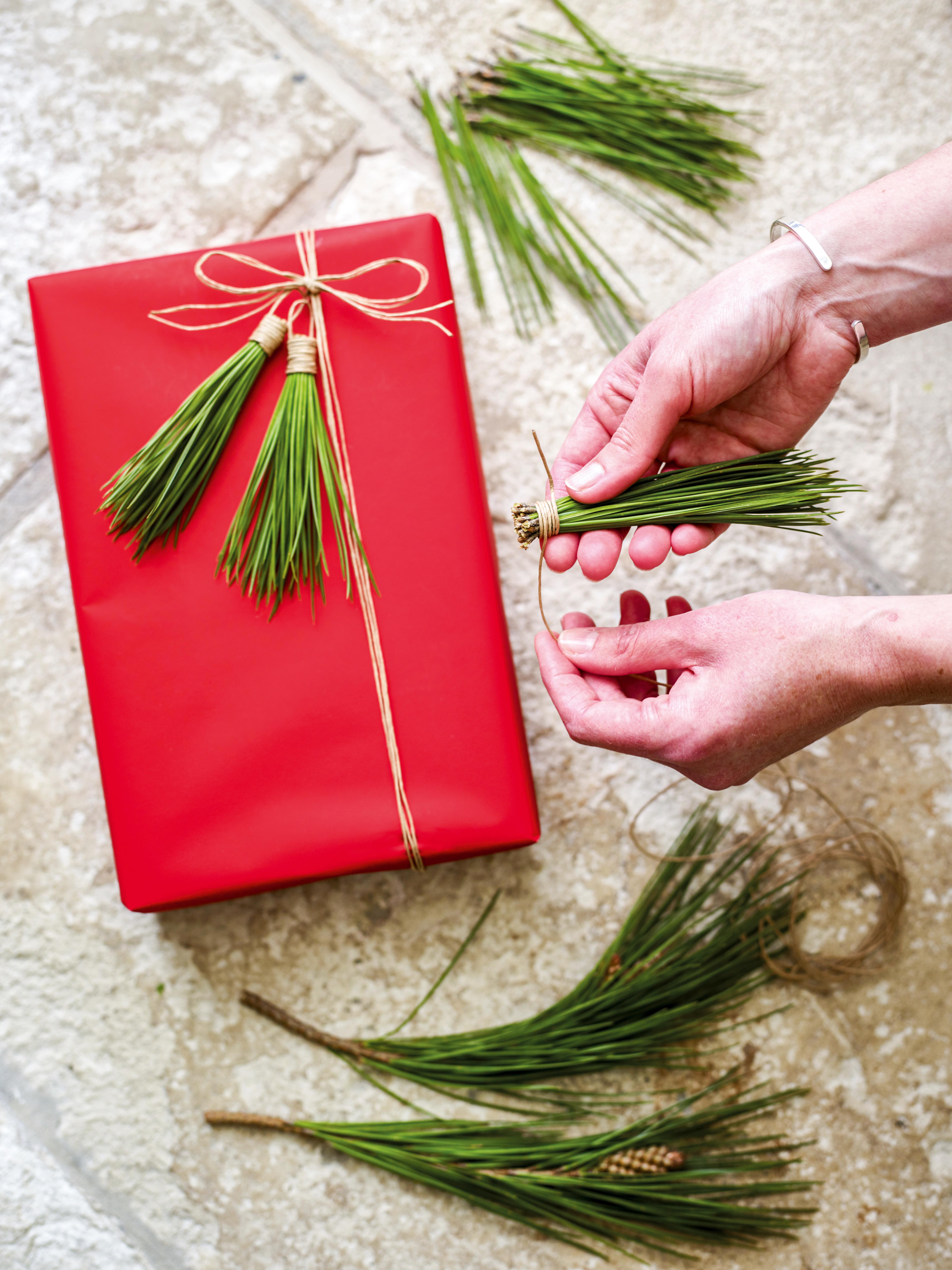 Gift wrapping Christmas presents with natural materials - Gardens  Illustrated