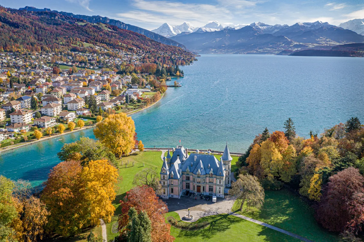 Schloss Schadau, Bern. On the shores of Lake Thun, but still within easy reach of Bern, this boutique hotel is surrounded by parkland and is the perfect spot to unwind after a busy day exploring the capital.