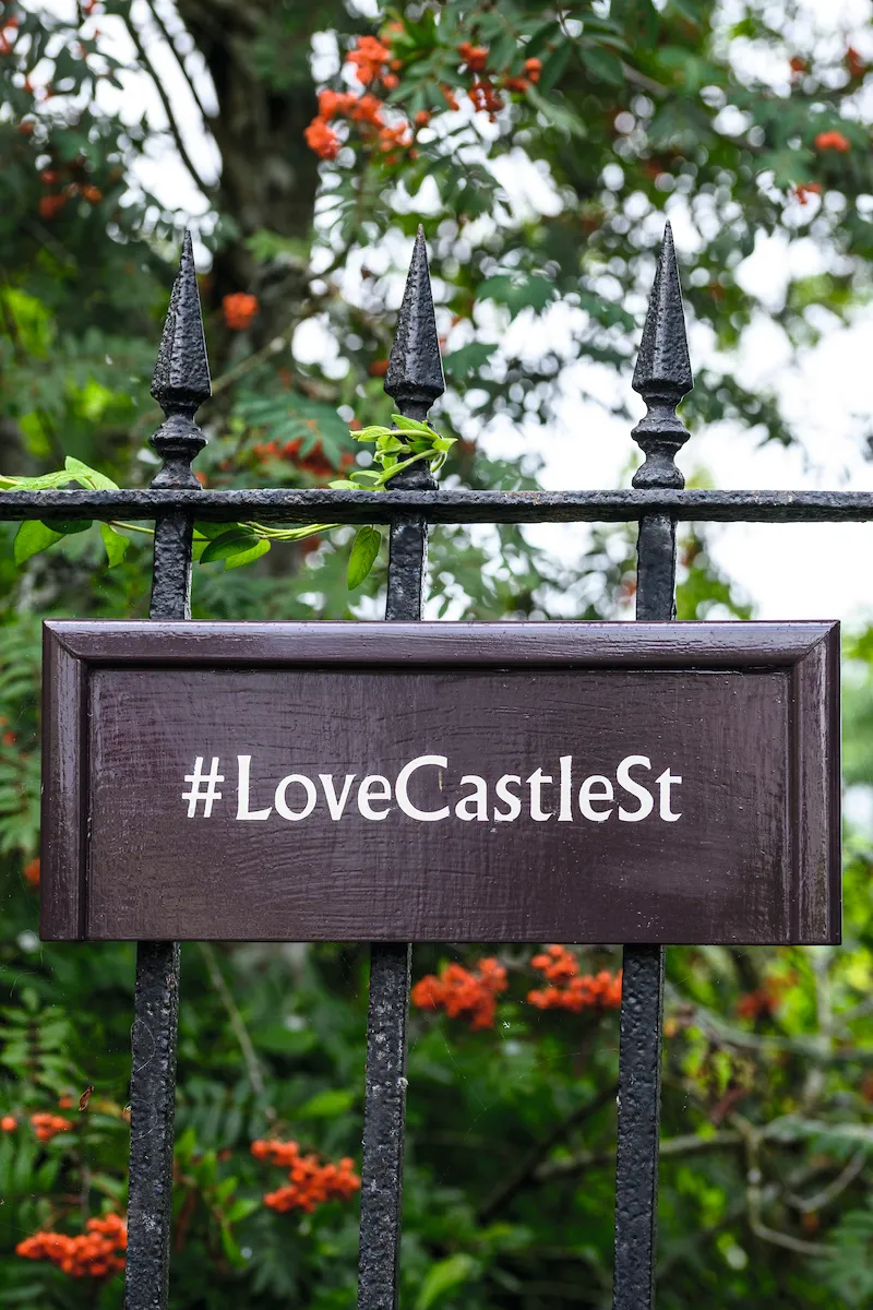 The hand- painted hashtag provides a reference for visitors, who can make digital connections using their own pictures of the garden.