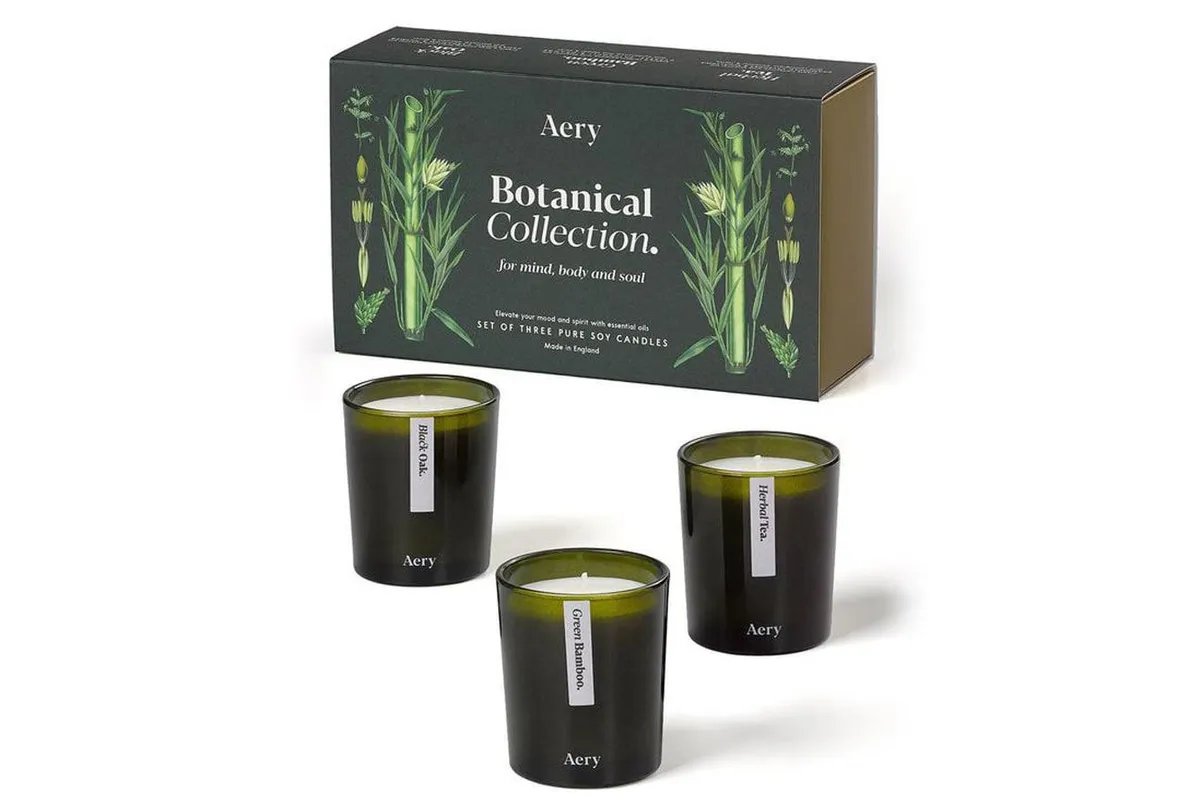 Three Botanical Scented Candles