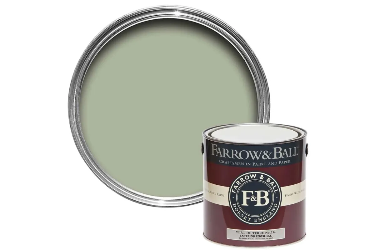 Farrow and Ball paint pot, Vert De Terre