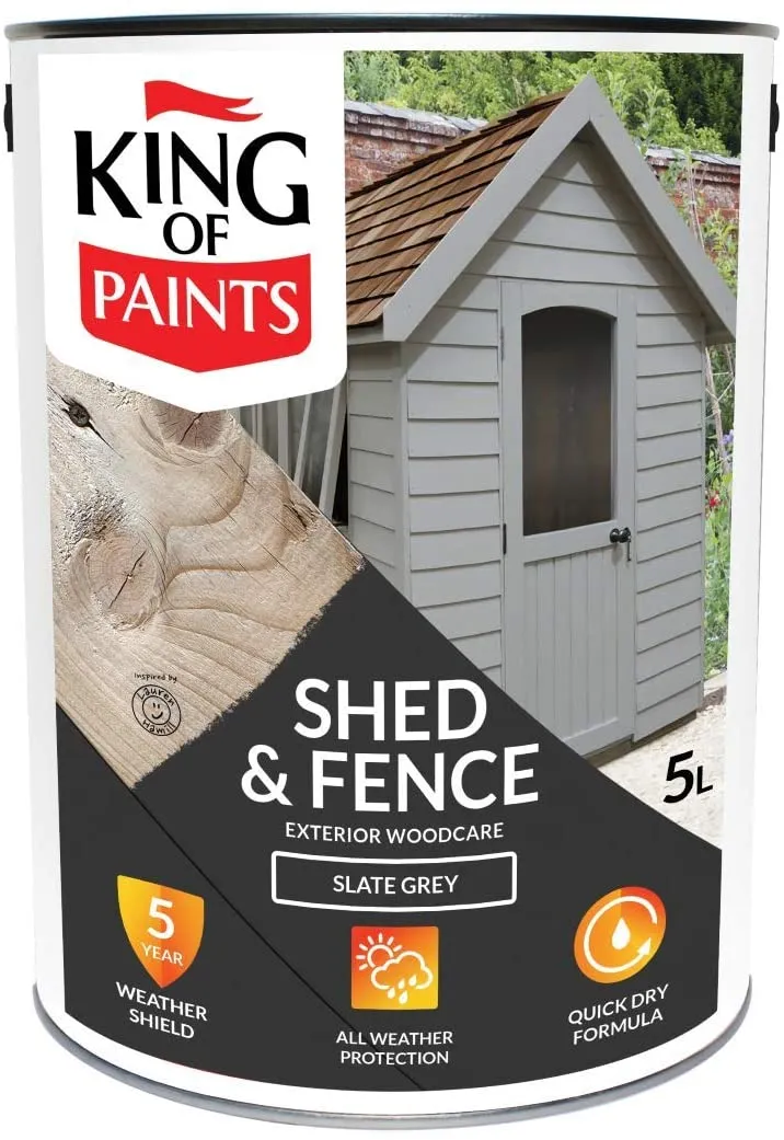 Slate Grey Garden Shed and Fence Paint 5l