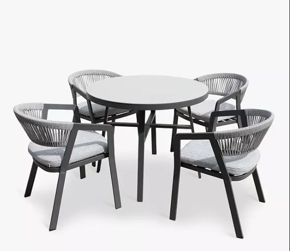 Modern metal garden furniture: cassis round table