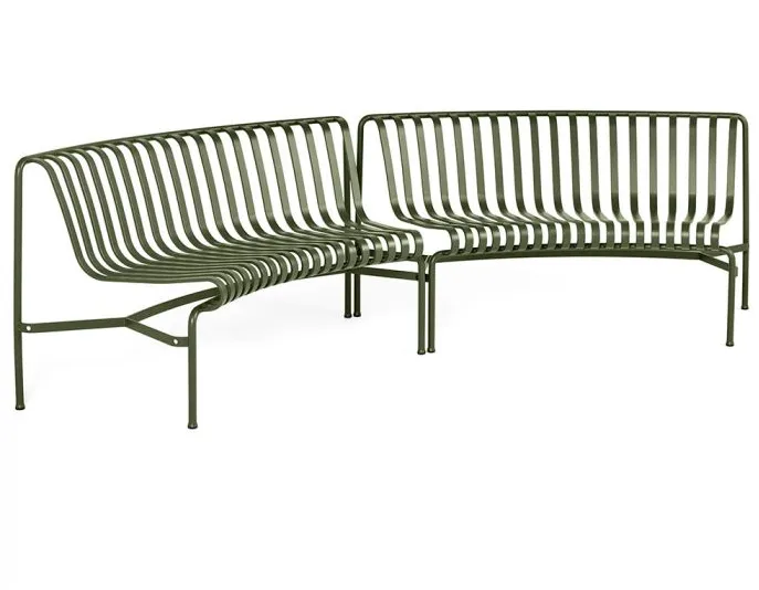 Modern metal garden furniture: garden bench