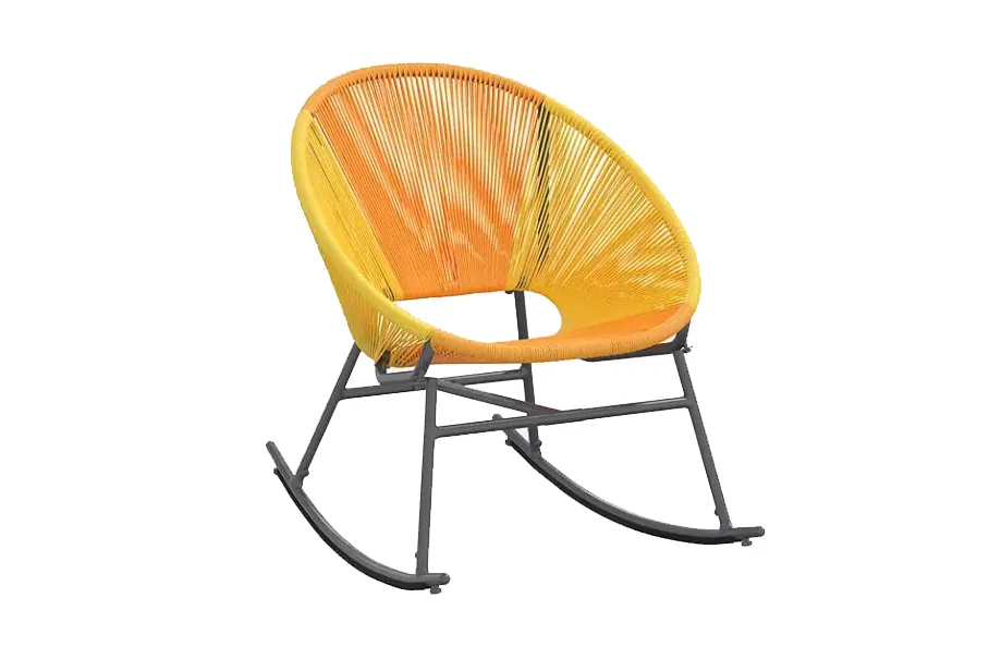 Yellow outdoor rocking chair
