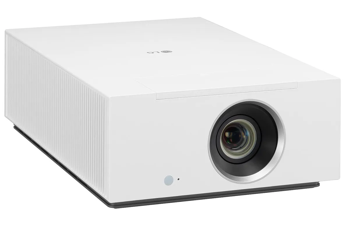LG CineBeam 4K UHD Home Cinema Projector on a white background