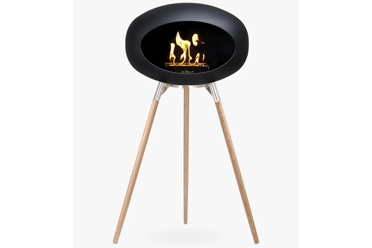 Le Feu Bio Fuel Indoor-Outdoor Fireplace on a grey background