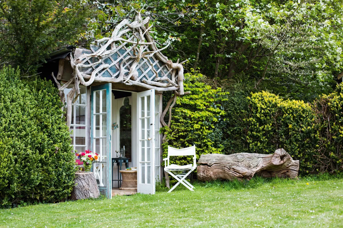 Summerhouse in Charlotte Molesworth's garden