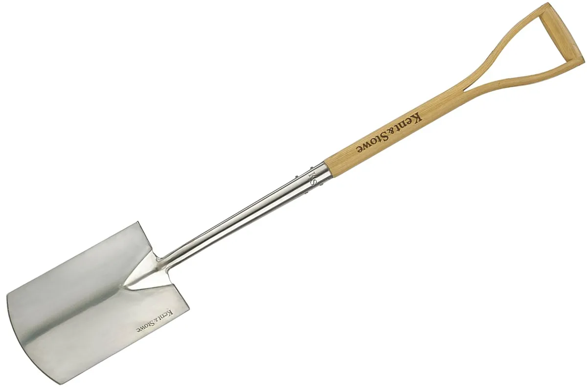 Kent & Stowe Stainless Steel Digging Spade on a white background
