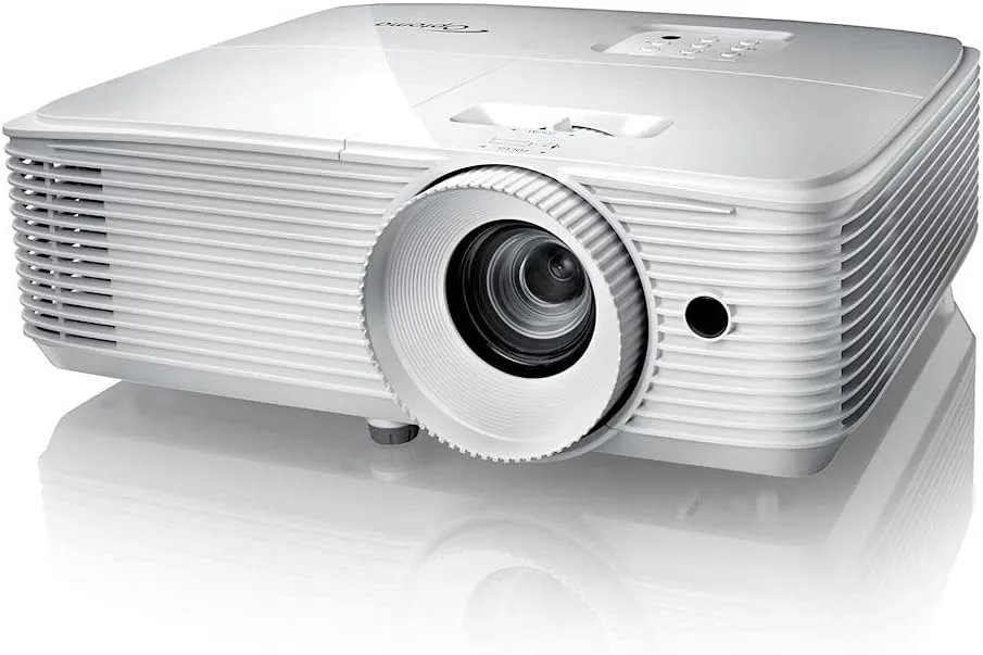 Optoma HD29He HDR 1080p Full HD 3D Projector on a white background