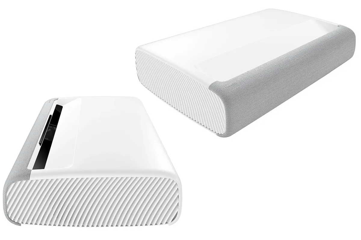 Samsung The Premiere LSP9T projectors on a white background
