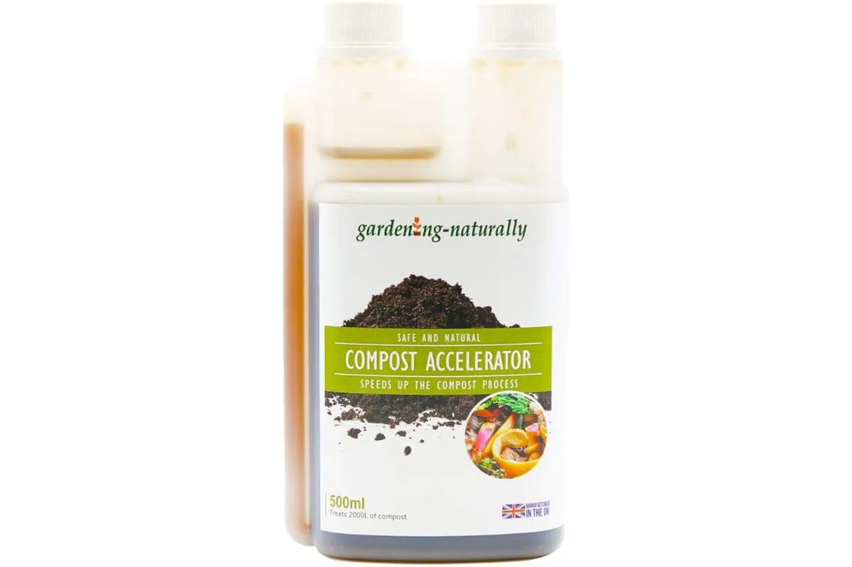 Gardening Naturally Natural Compost Accelerator bottle on a white background