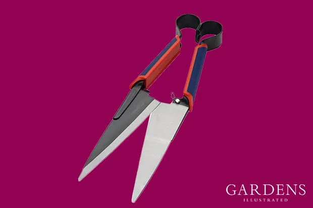 Spear and Jackson Razorsharp Advantage Topiary Shears on a pink background