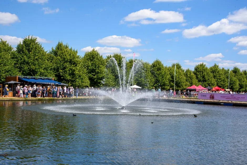 Visitors enjoying the RHS Hampton Court Palace Garden Festival 2022.