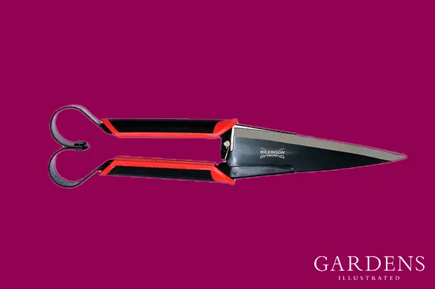 Wilkinson Sword Topiary Shears on a pink background