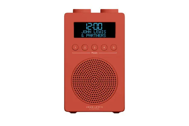 John Lewis ANYDAY Spectrum Solo Portable DAB  FM Digital Radio on a white background