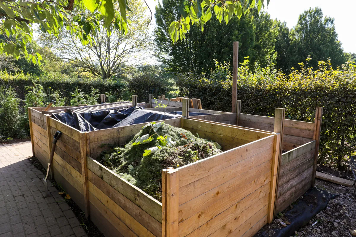 Compost bins for organic gardening. © Garden Organic