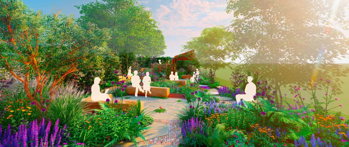 The Octavia Hill Garden by Blue Diamond with the National Trust, designed by Ann-Marie Powell