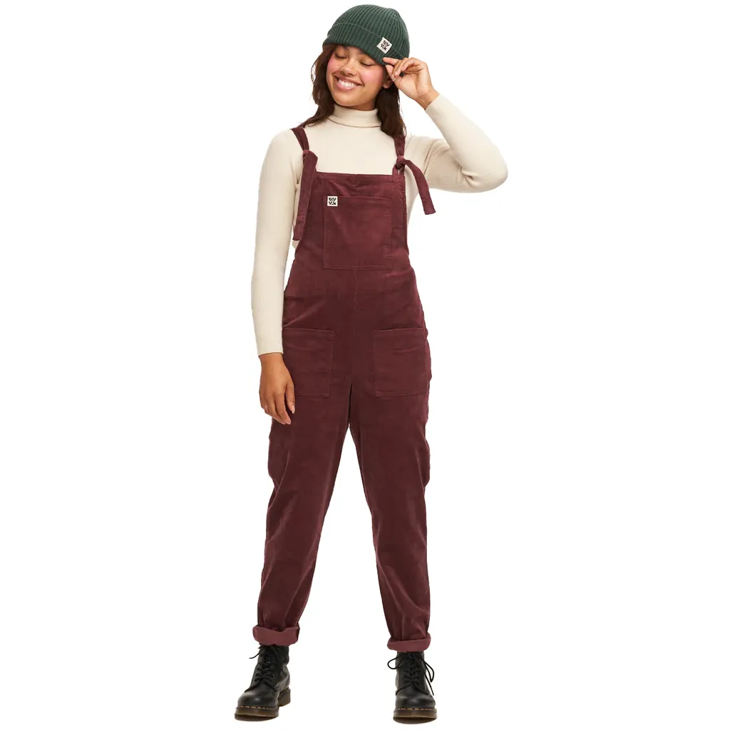 Woman on white background wearing Lucy and Yak Original Dungaree 