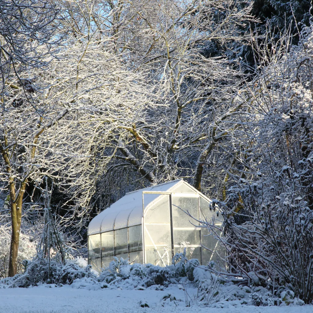 Greenhouse in the snow
