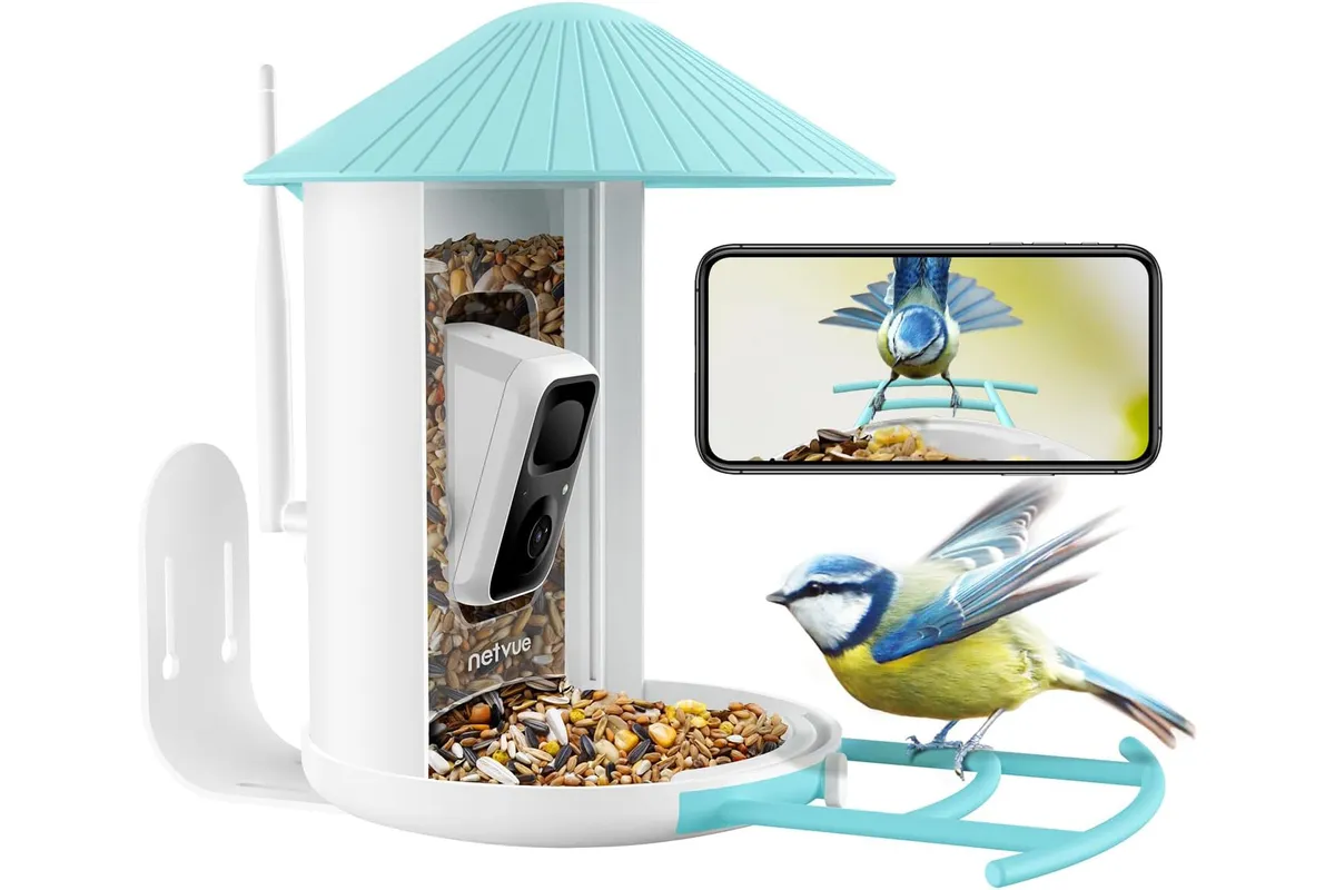 Netvue Birdfy Lite-Smart Bird Feeder Camera on a white background