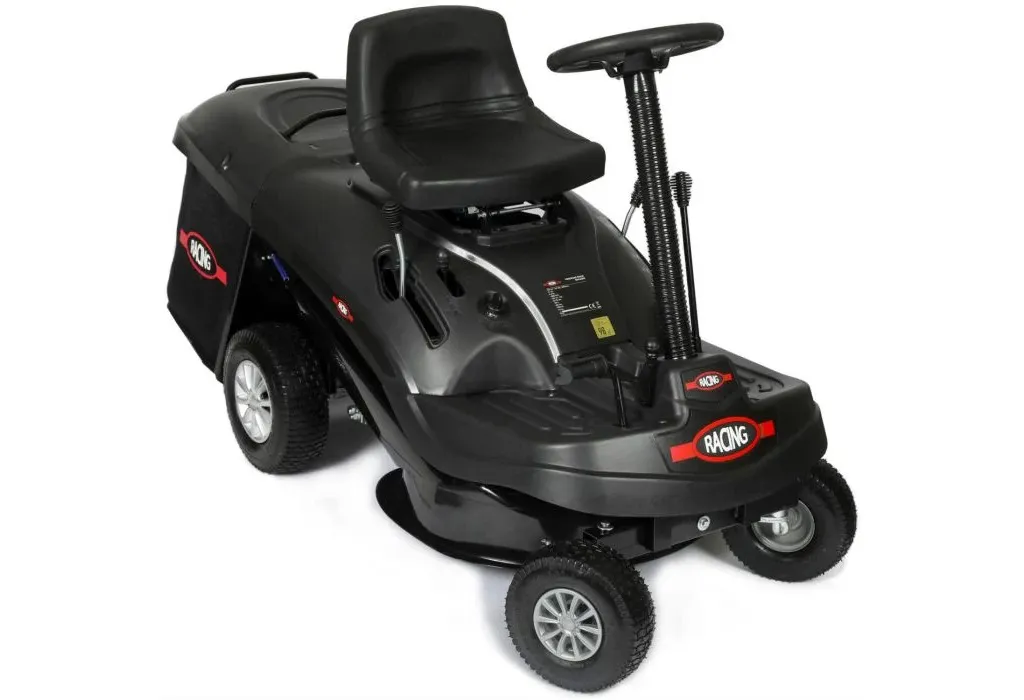Racing 62PR Ultra-Compact Rear-Collect Ride-On Mower on a white background