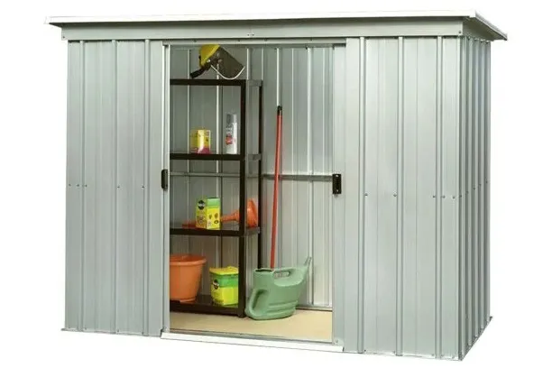 Yardmaster Pent Metal Garden Shed on a white background