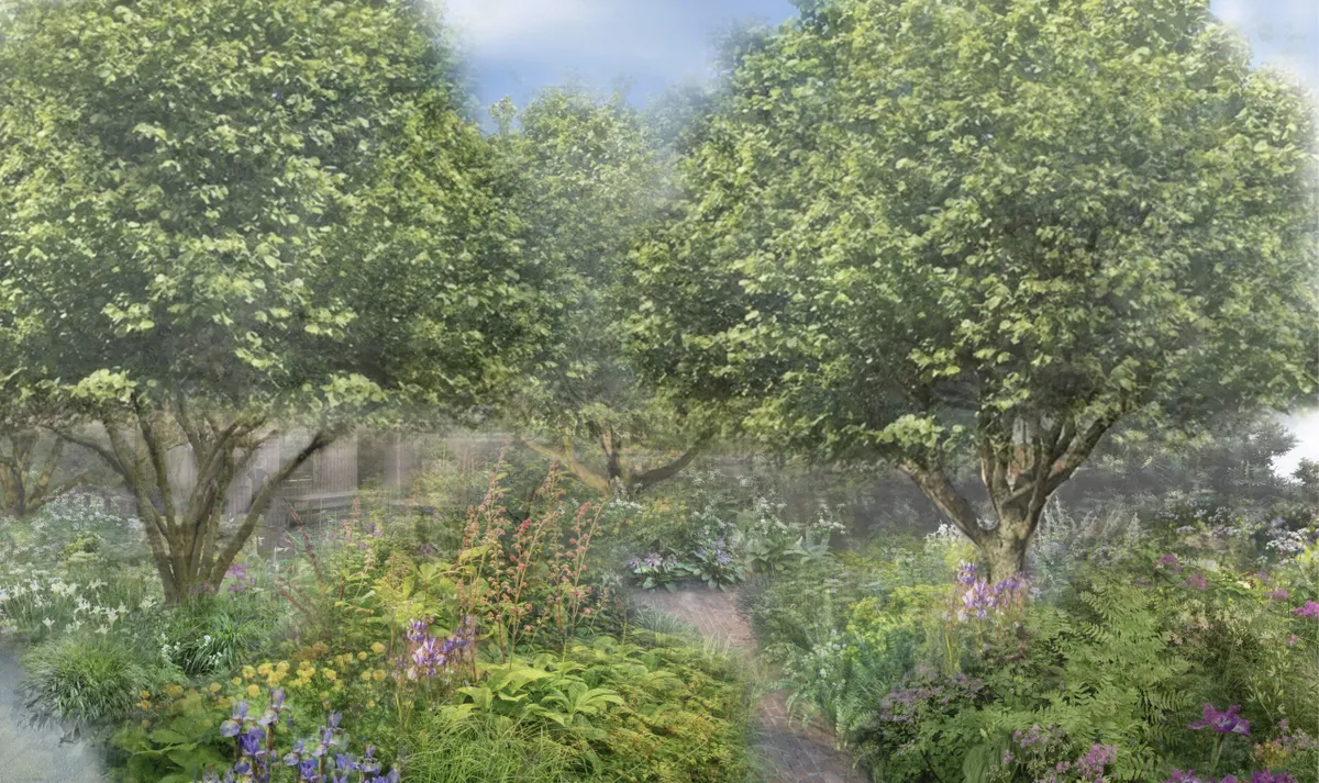 The National Garden Scheme Garden for Chelsea Flower Show 2024 designed by Tom Stuart-Smith