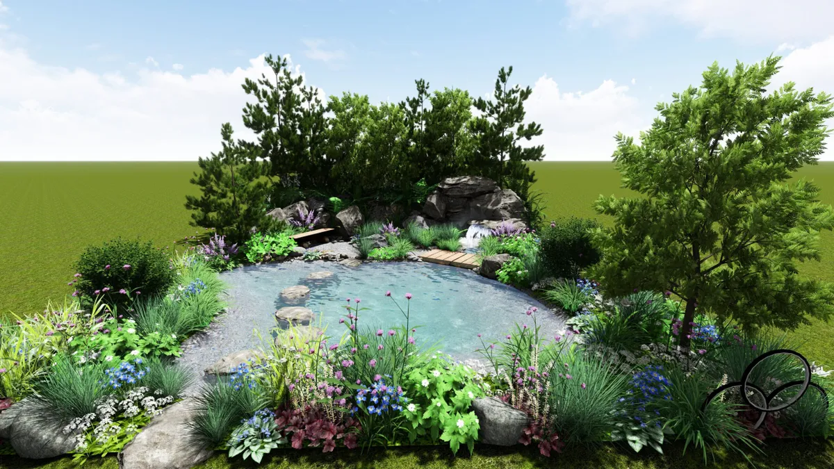 Hampton Court Palace Garden Festival 2024: Oregon Garden designed by Sadie Stowell - Show Garden