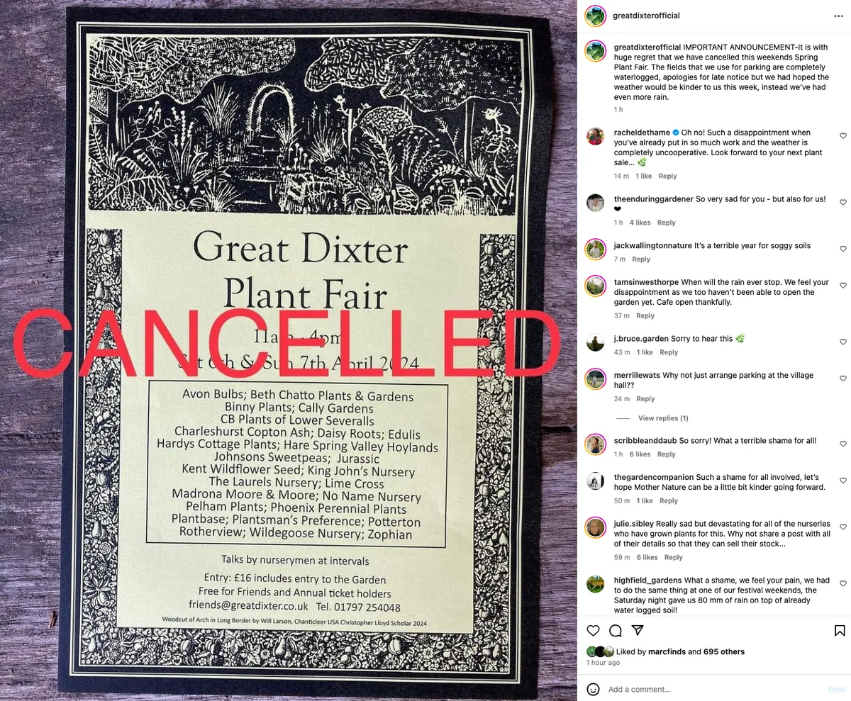 Great Dixter's Plant Fair is cancelled