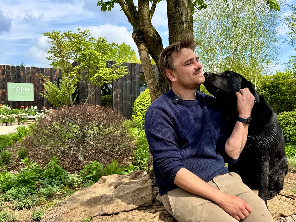 Jamie Butterworth and Ollie his dog Jamie Butterworth and Ollie his dog