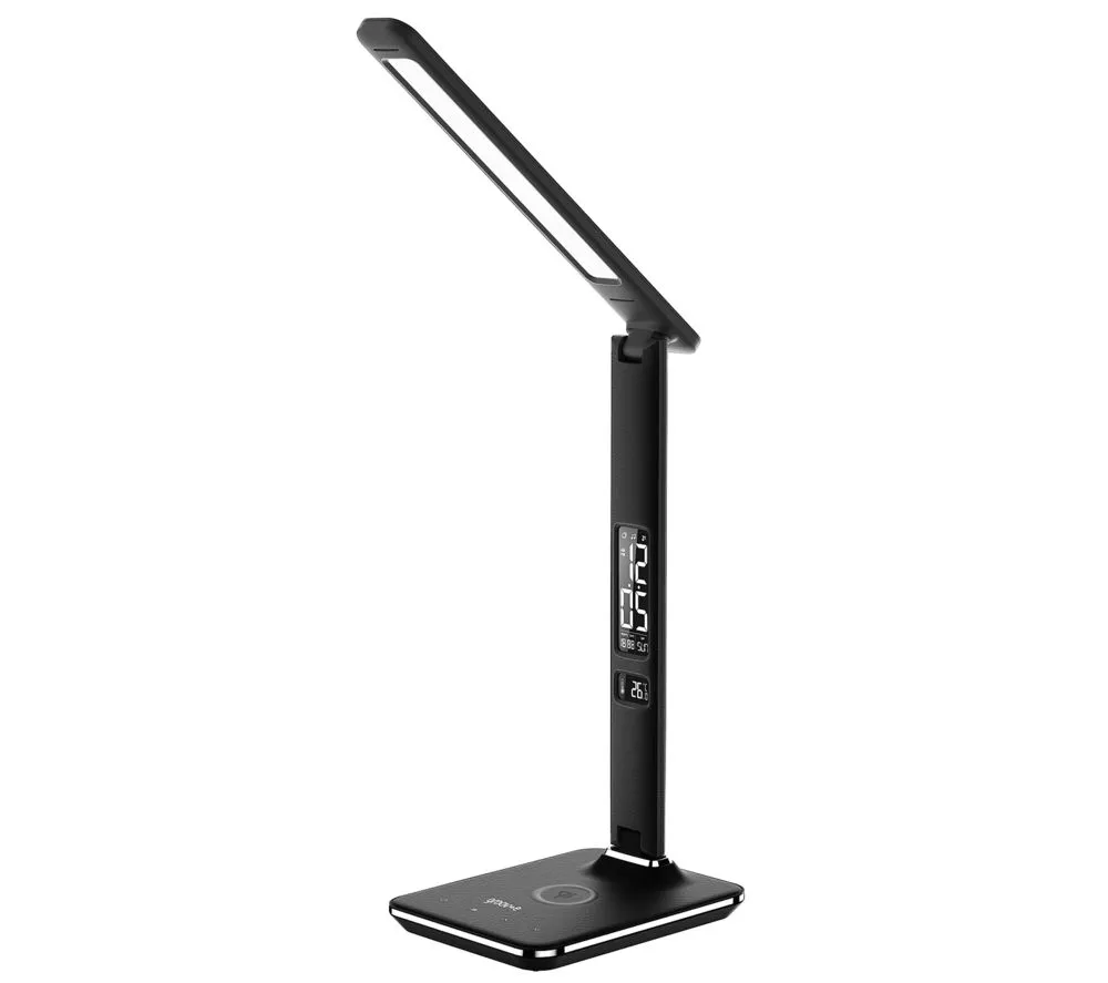 Black desk lamp with charger
