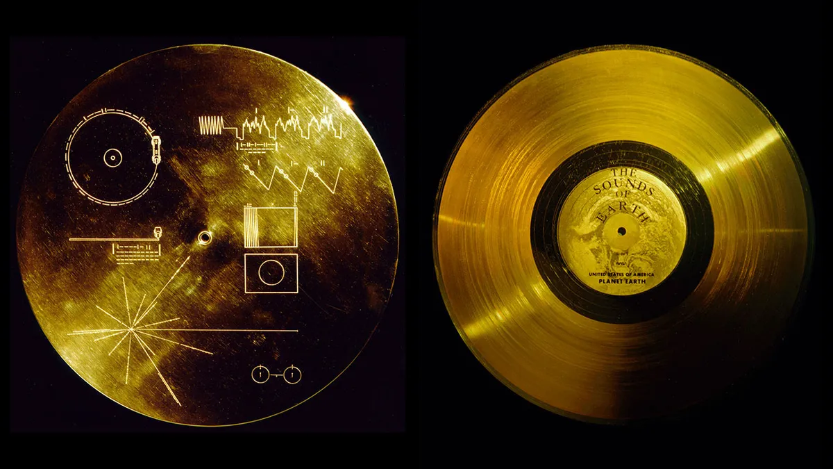 Voyager 1's Golden Record, etched with instructions on how to play it © NASA/JPL