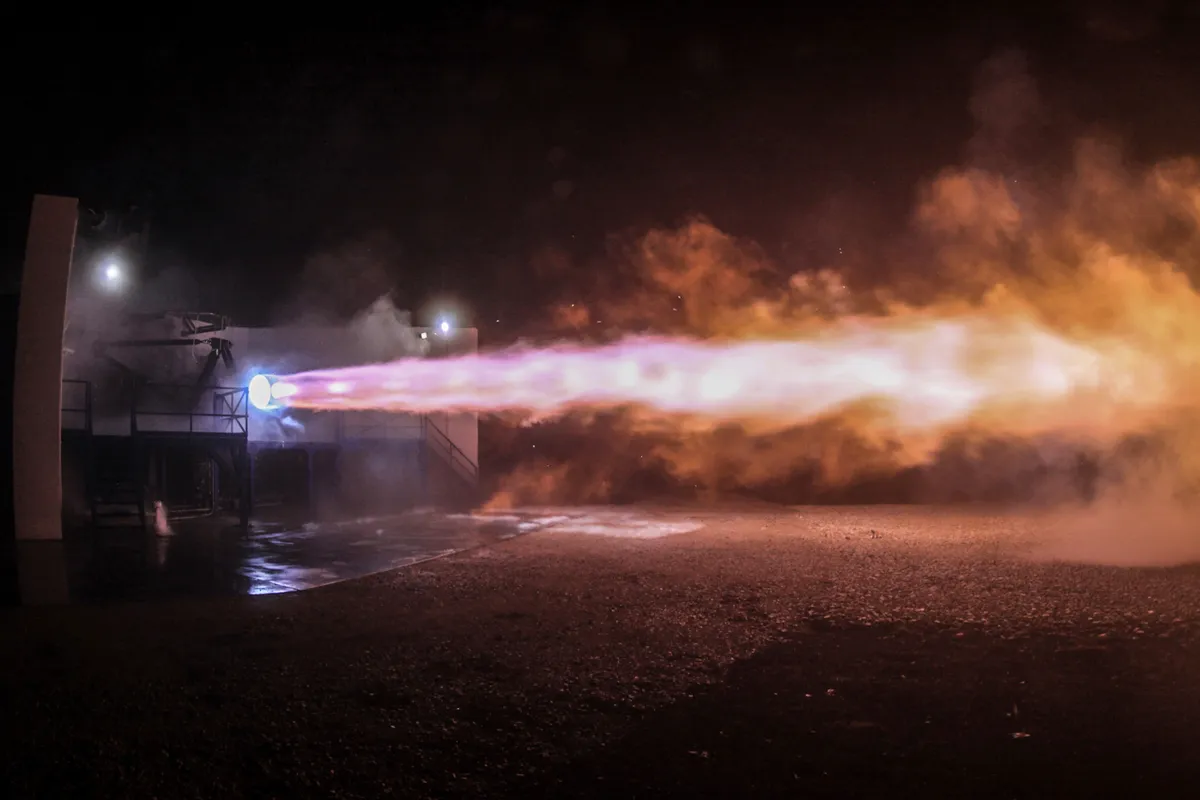 The Raptor engine during testing © SpaceX