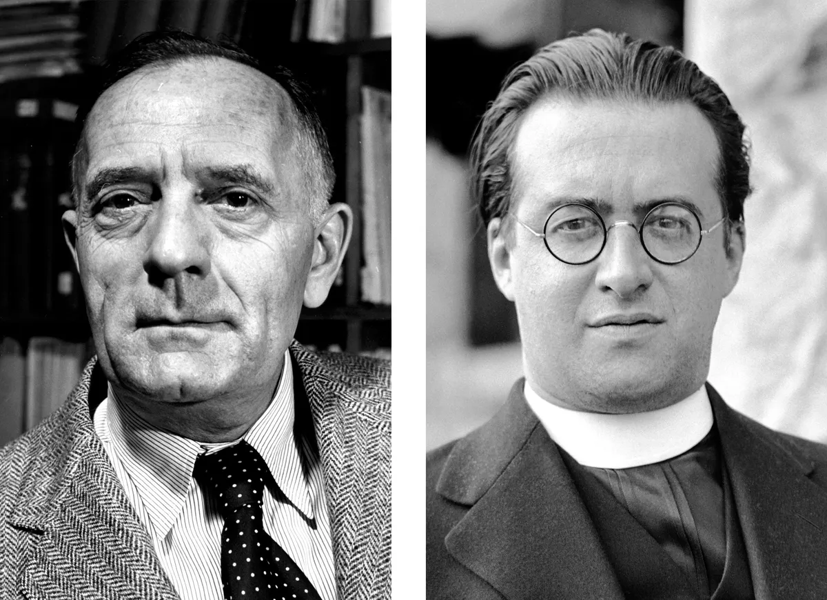 Edwin Hubble (left), Georges Lemaître (right)