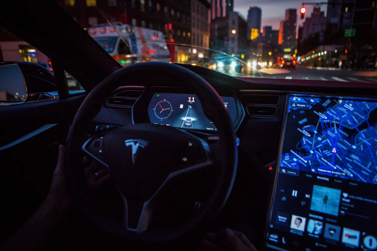 The new Tesla autopilot relies on radar more than cameras to ensure you stay within the white lines on motorways © Getty Images