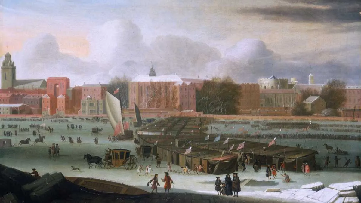 'A Frost Fair on the Thames at Temple Stairs', c1684 © Museum of London/Heritage Images/Getty Images)