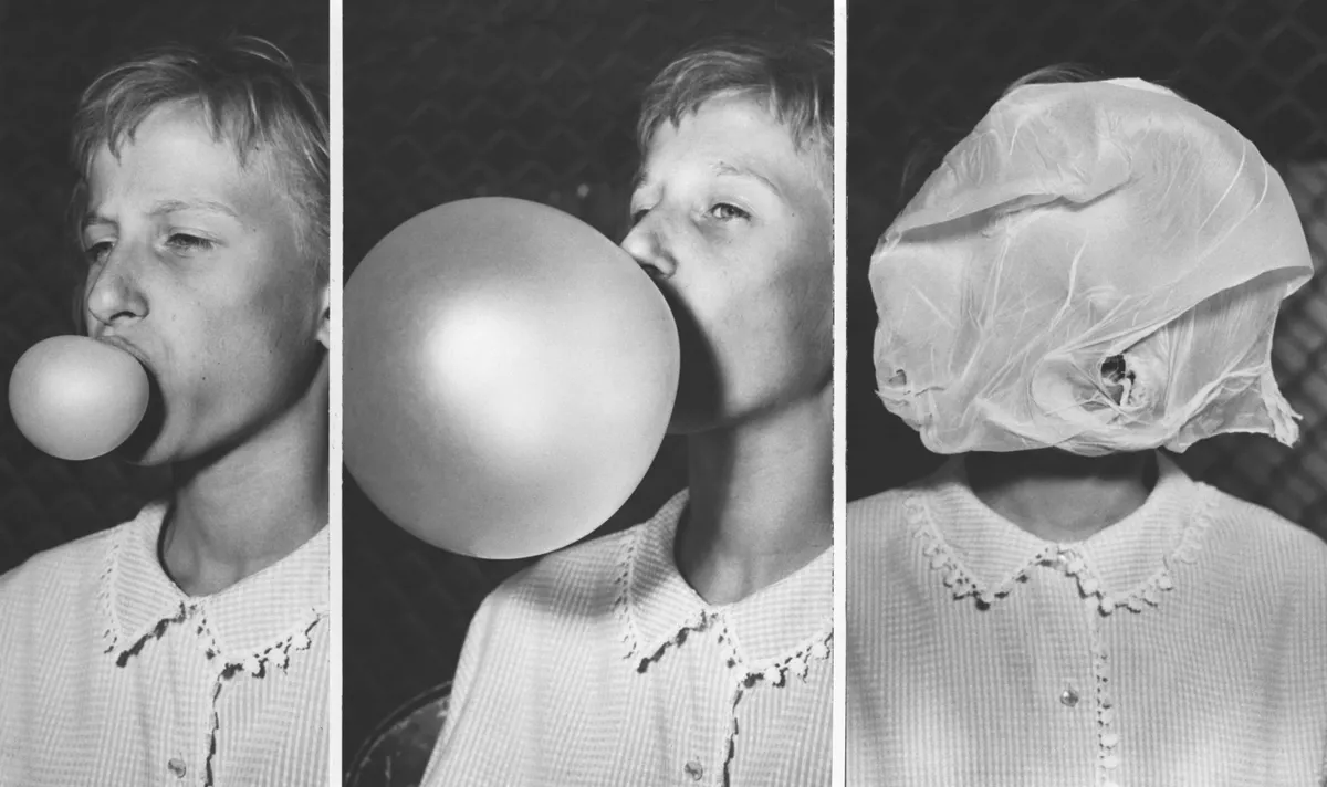 Foods and flavours are always evolving. Bubblegum – demonstrated here at a bubble-blowing contest in the 1950s – was an invention of the 20th Century © Getty Images