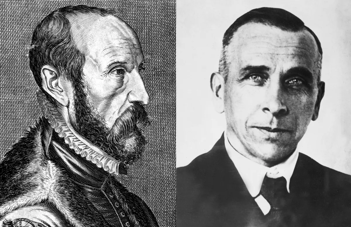 Abraham Ortelius (left) and Alfred Wegener (right)
