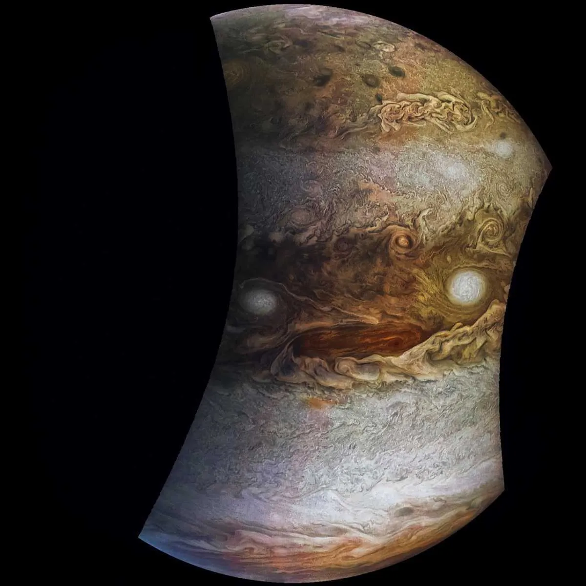 The 'face' of Jupiter © NASA/JPL-Caltech/SwRI/MSSS/Jason Major