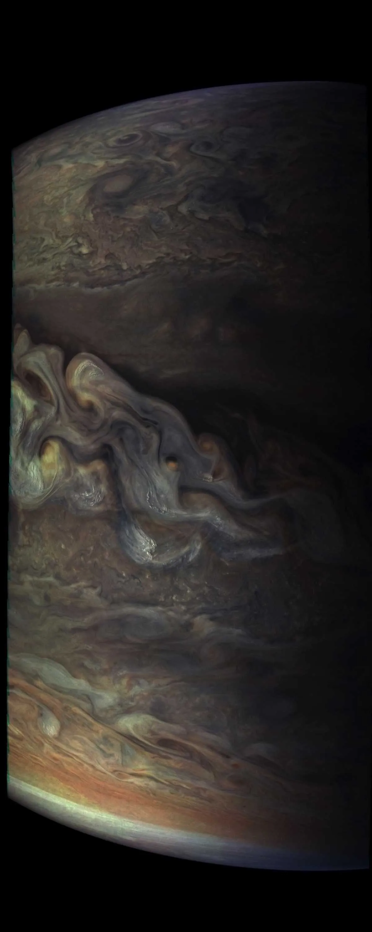 Waves of cloud on Jupiter © NASA/SWRI/MSSS/Gerald Eichstadt/Sean Doran