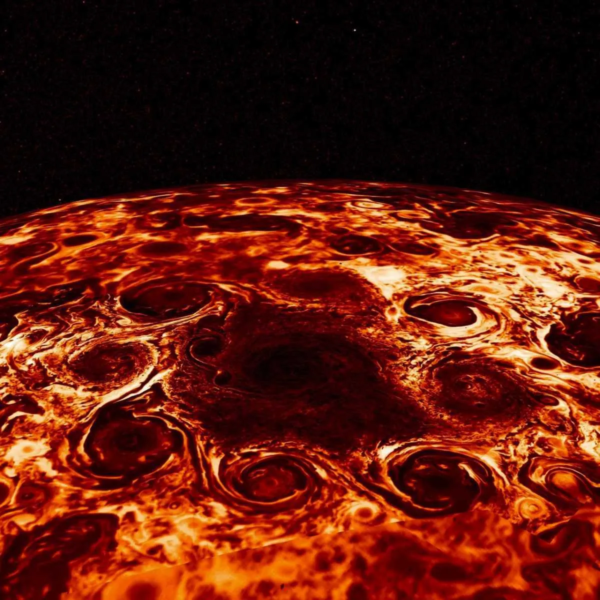 Cyclones at Jupiter's north pole © NASA/JPL-Caltech/SwRI/ASI/INAF/JIRAM