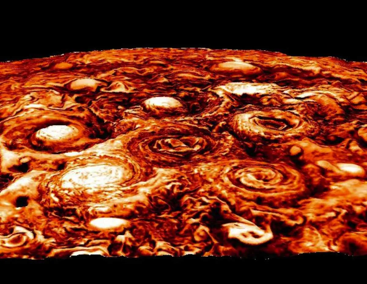 Jupiter's south pole in infrared © NASA/JPL-Caltech/SwRI/ASI/INAF/JIRAM