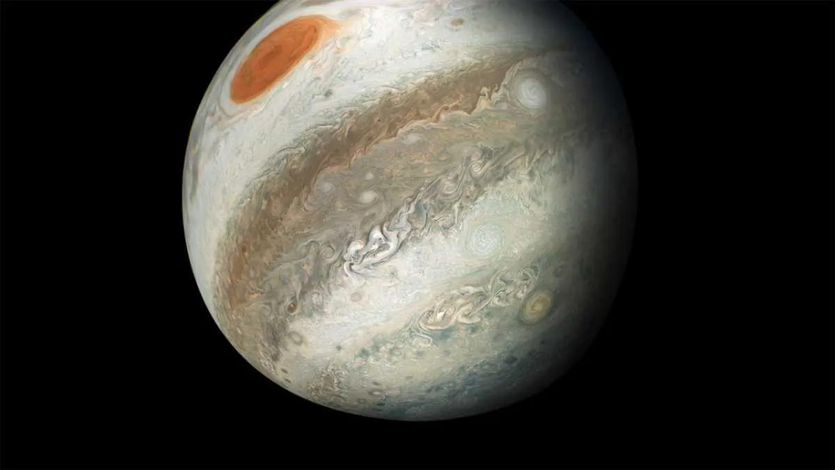 A new perspective of Jupiter © NASA/JPL-Caltech/SwRI/MSSS/Gerald Eichstad/Sean Doran