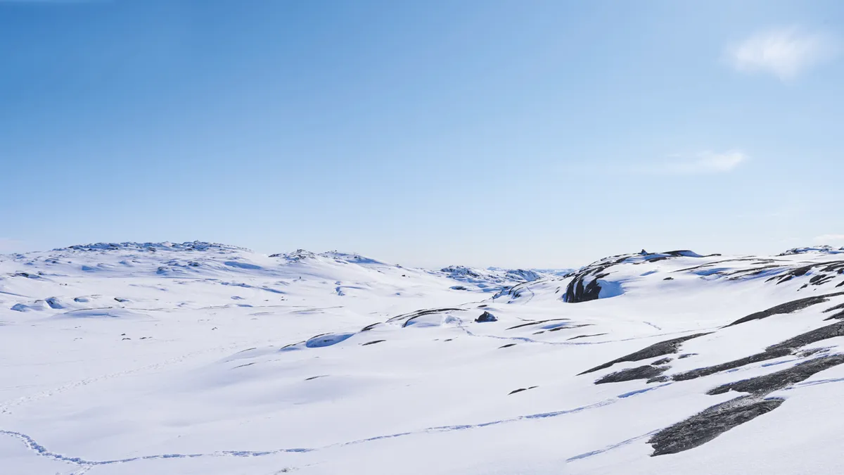 Frozen wasteland at North Ice, Greenland